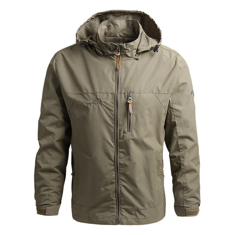 Men's hooded mountaineering windbreaker in various colours and sizes