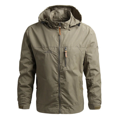 Men's hooded mountaineering windbreaker in various colours and sizes