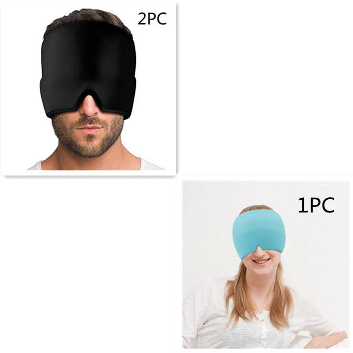 Soothing Ice Therapy Eye Mask for Headache and Migraine Relief, Flexible Gel Material, Adjustable Strap