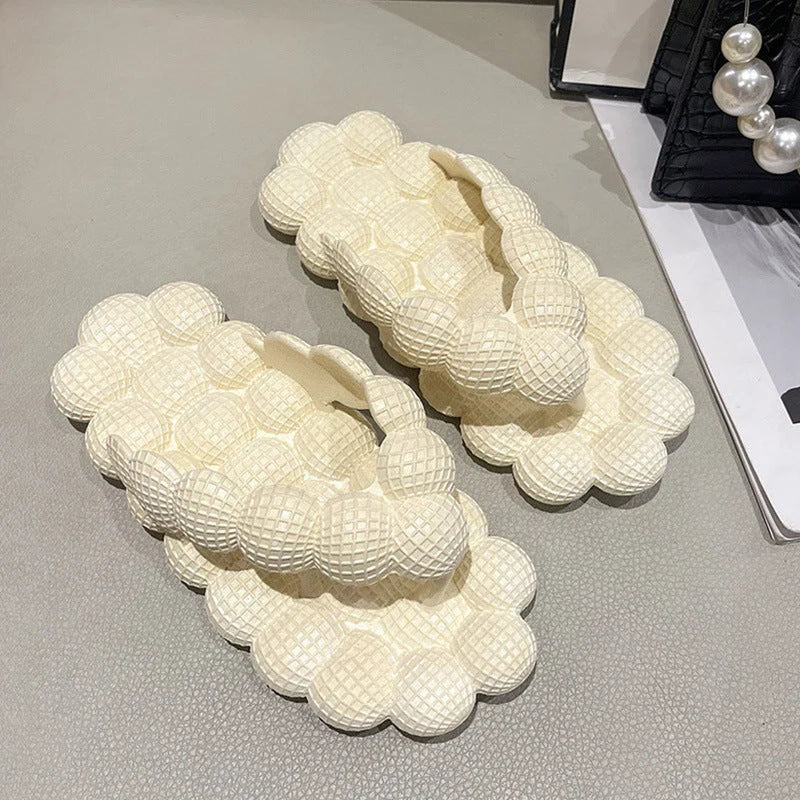Women's PVC herringbone design bubble slippers in various colours