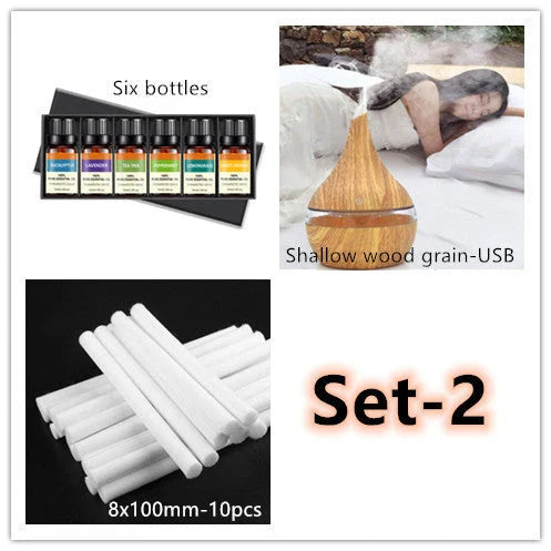 Premium essential oil diffuser with ultrasonic technology, creating a soothing, whisper-quiet mist to elevate your home's ambience