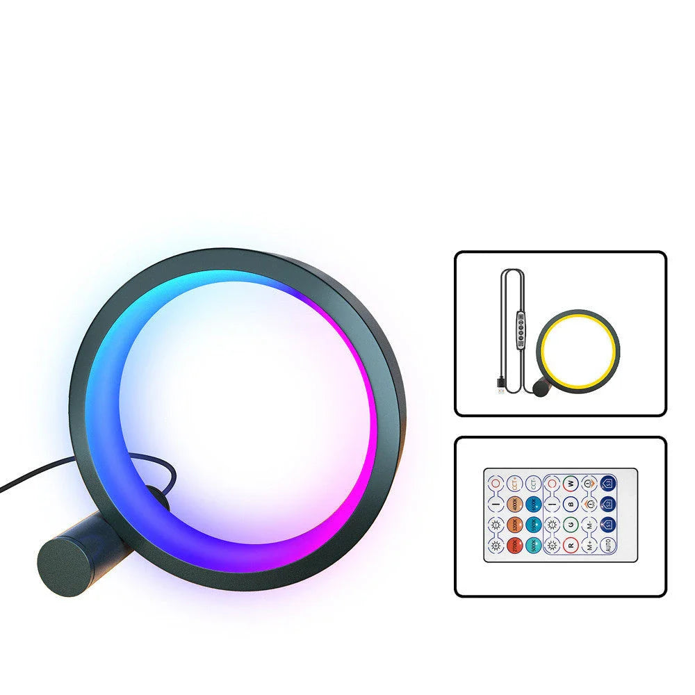 Customizable smart LED night light with music-syncing capabilities and a wide range of RGB color options for mood lighting