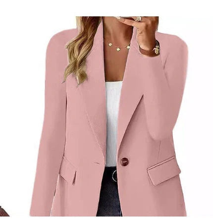 Women's Autumn Long Sleeve Polyester Cardigan with Pockets in various colours