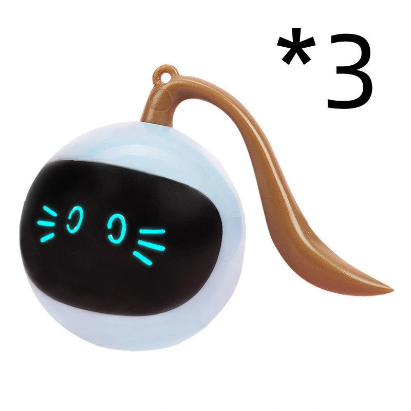 Interactive LED rotating ball for cats with automatic 360° motion and colourful lights