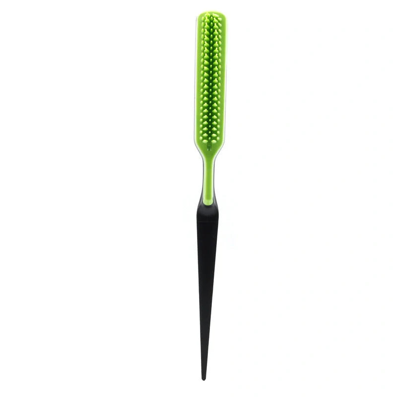 Fluffy shaped styling comb in vibrant colours for gentle hair detangling