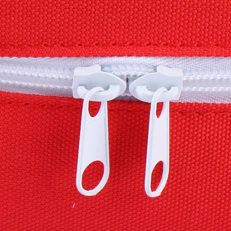 Large empty first aid kit in red, made from durable 600D Oxford cloth for outdoor and travel use