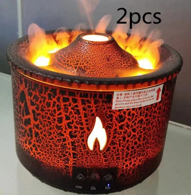 Ultrasonic Essential Oil Diffuser with Relaxing Flame and Jellyfish Smoke Ring Effects