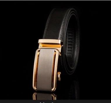 Premium leather automatic buckle belt in multiple styles and sizes