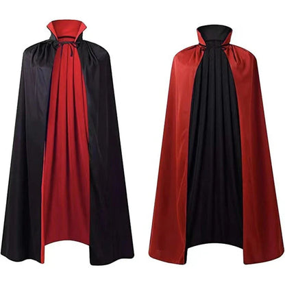 Premium wizard capes in black, gold, and purple with hooded designs, perfect for Halloween costume parties and dress-up events.