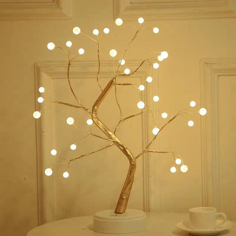 Nordic style LED copper wire bedroom light with warm colours