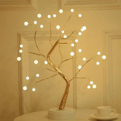 Nordic style LED copper wire bedroom light with warm colours