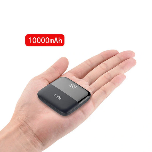 10000mAh Mini Power Bank in various colours with USB Type-C and Micro USB inputs
