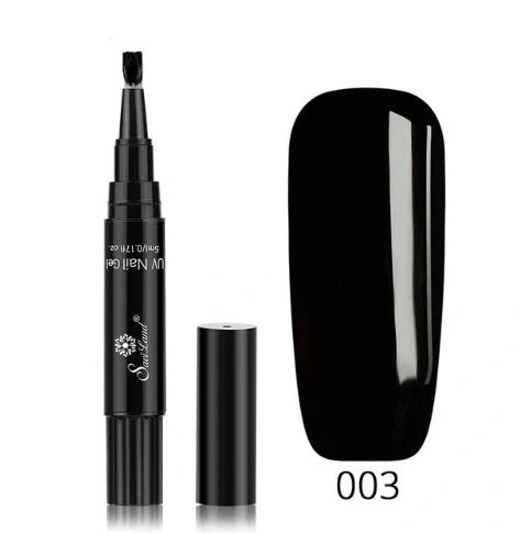 3-in-1 Gel Nail Varnish Pen with Glitter for easy one-step nail art