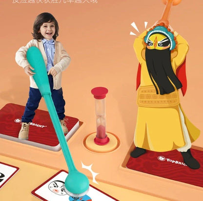Kids playing with face-changing find picture game, enhancing logical thinking and concentration