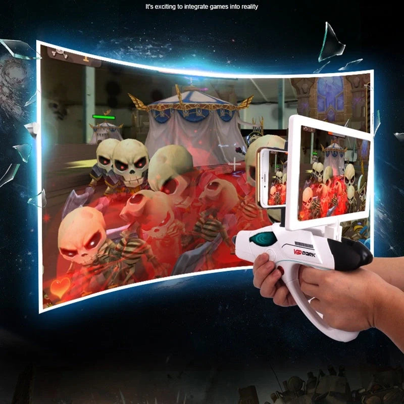 AR Toy 4D Remote Sensing Game Gamepad with Smart Bluetooth Pistol Phone Holder