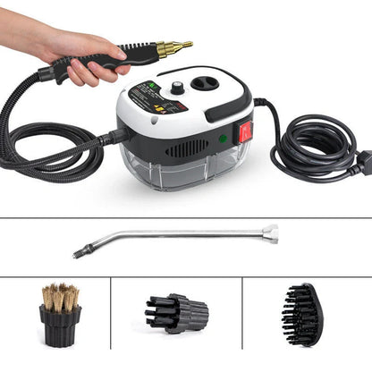 High Pressure Steam Cleaner with large glass water tank and multiple nozzles for kitchen cleaning