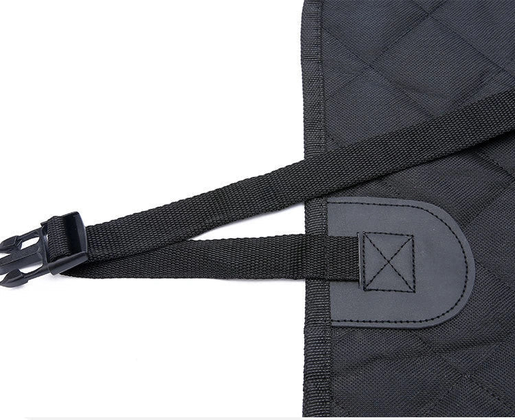 Waterproof dog car seat cover with view mesh and anti-skid surface