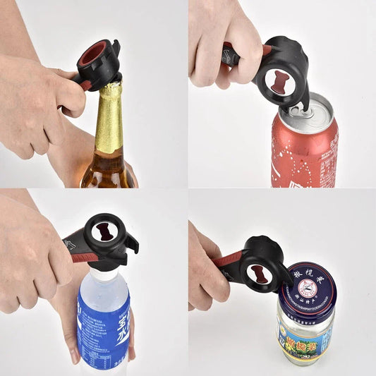 Versatile 5-in-1 stainless steel can opener and bottle opener - a must-have for any UK kitchen