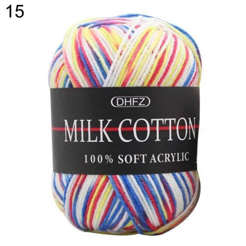 Vibrant multi-colour jacquard knitting yarn for creative projects