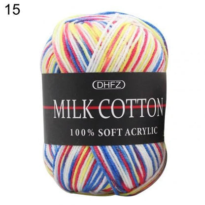Vibrant multi-colour jacquard knitting yarn for creative projects