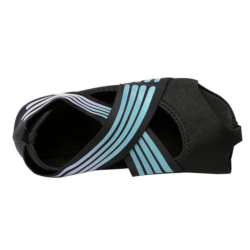 Professional Non-slip Gym Yoga Shoes in black, green, and rose red with anti-slip silicone sole
