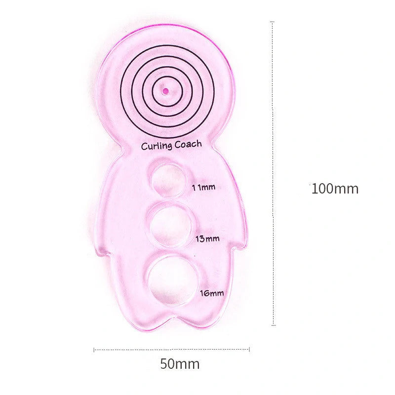 Roll paper hand tools in transparent pink and blue colours