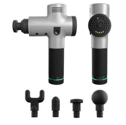Premium deep tissue massage gun with interchangeable heads and whisper-quiet operation for relaxing muscle therapy