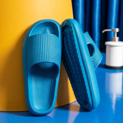 Women's premium EVA slippers in various colors and sizes, featuring soft, cushioned soles and durable non-slip design.