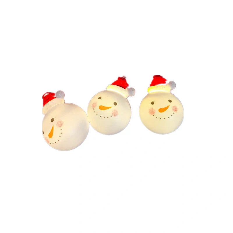 Navidad LED String Lights in Snowman, Snow Ball, and Santa Claus designs for festive decorations