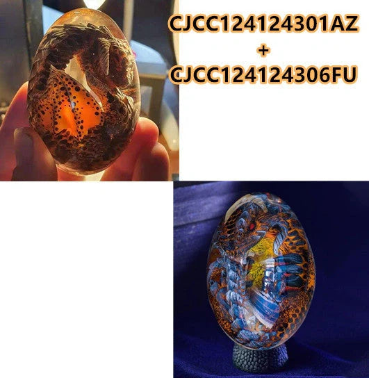 Lava Dragon Egg Desktop Decoration Dinosaur Egg Resin Crafts in various colours