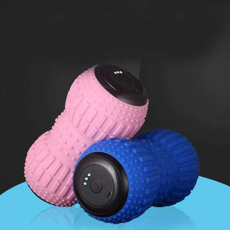 USB Charging Electric Yoga Ball in blue and pink for muscle relaxation