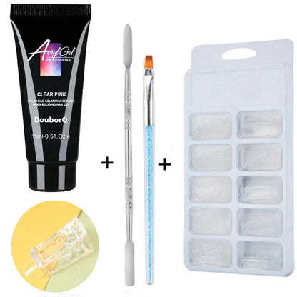 DIY Nail Art Polish Kit with various colours and tools for creative manicures at home