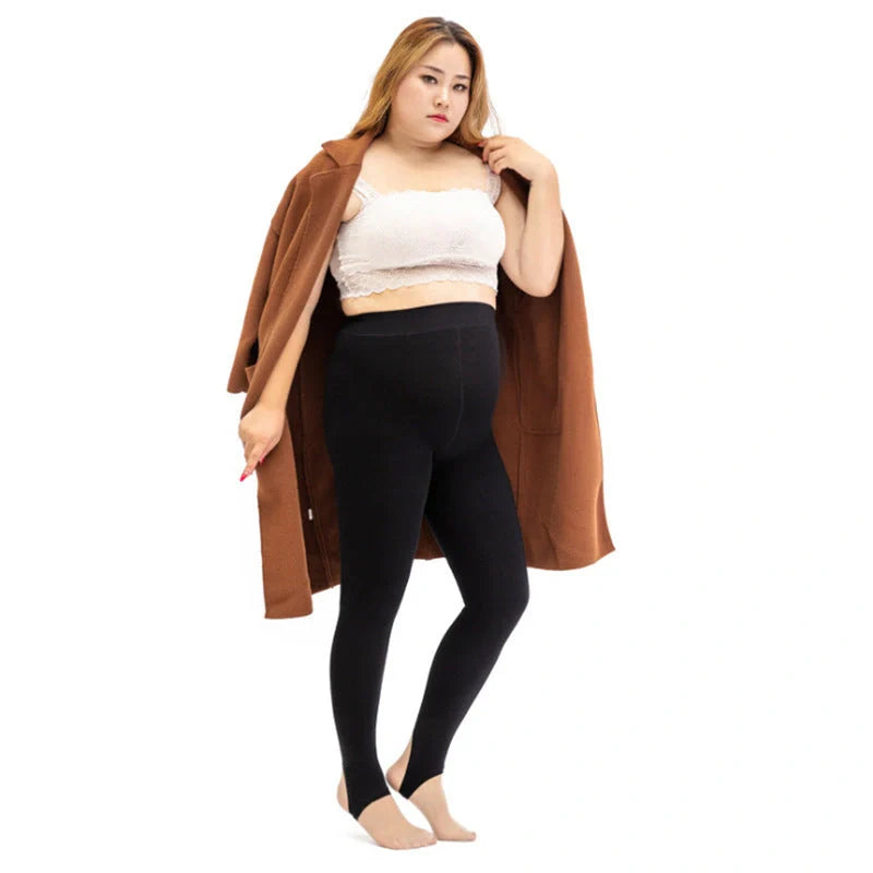 Winter Plus Velvet Thick Adjustable Pantyhose Leggings in Korean style boot pants length