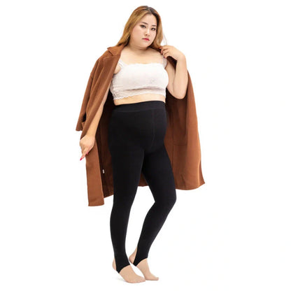 Winter Plus Velvet Thick Adjustable Pantyhose Leggings in Korean style boot pants length
