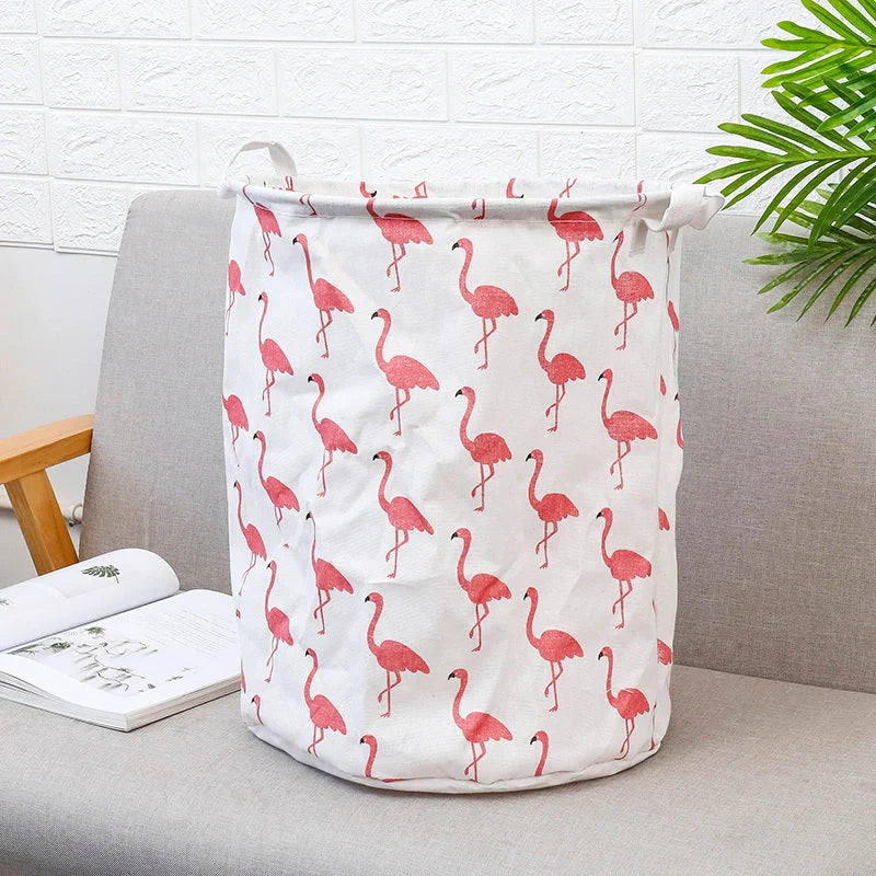 European-style cotton and linen dirty clothes basket in various designs