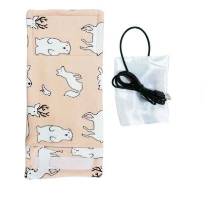 USB-powered baby bottle warmer and insulated travel bag for keeping milk warm on the go