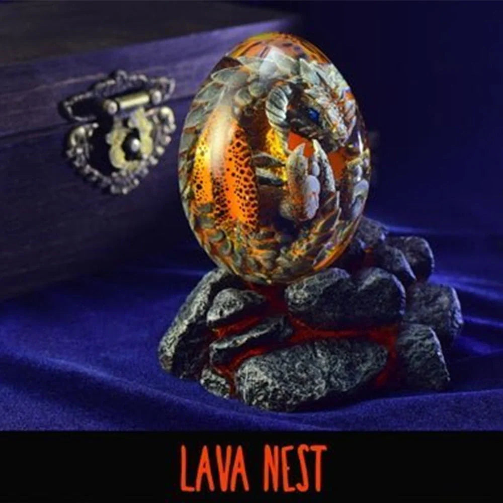 Lava Dragon Egg Desktop Decoration Dinosaur Egg Resin Crafts in various colours