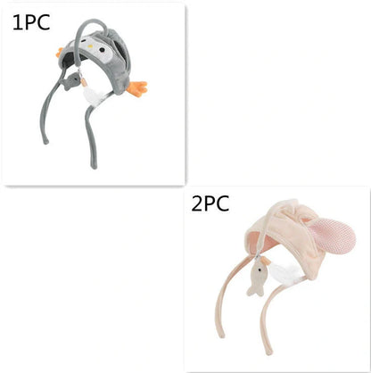 Adjustable head wearing feather funny cat stick toy for indoor play