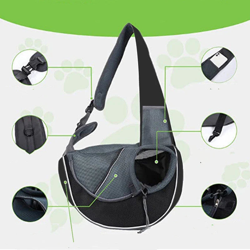 Versatile pet carrier bag in various colors, featuring adjustable drawstring closure and zipper-protected bottom for secure and comfortable pet transportation.