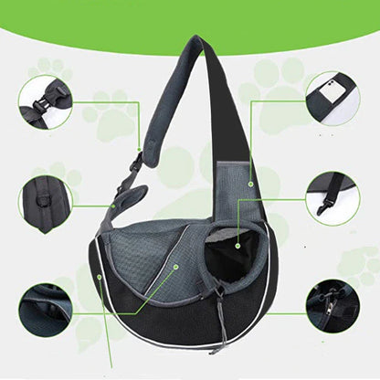 Versatile pet carrier bag in various colors, featuring adjustable drawstring closure and zipper-protected bottom for secure and comfortable pet transportation.