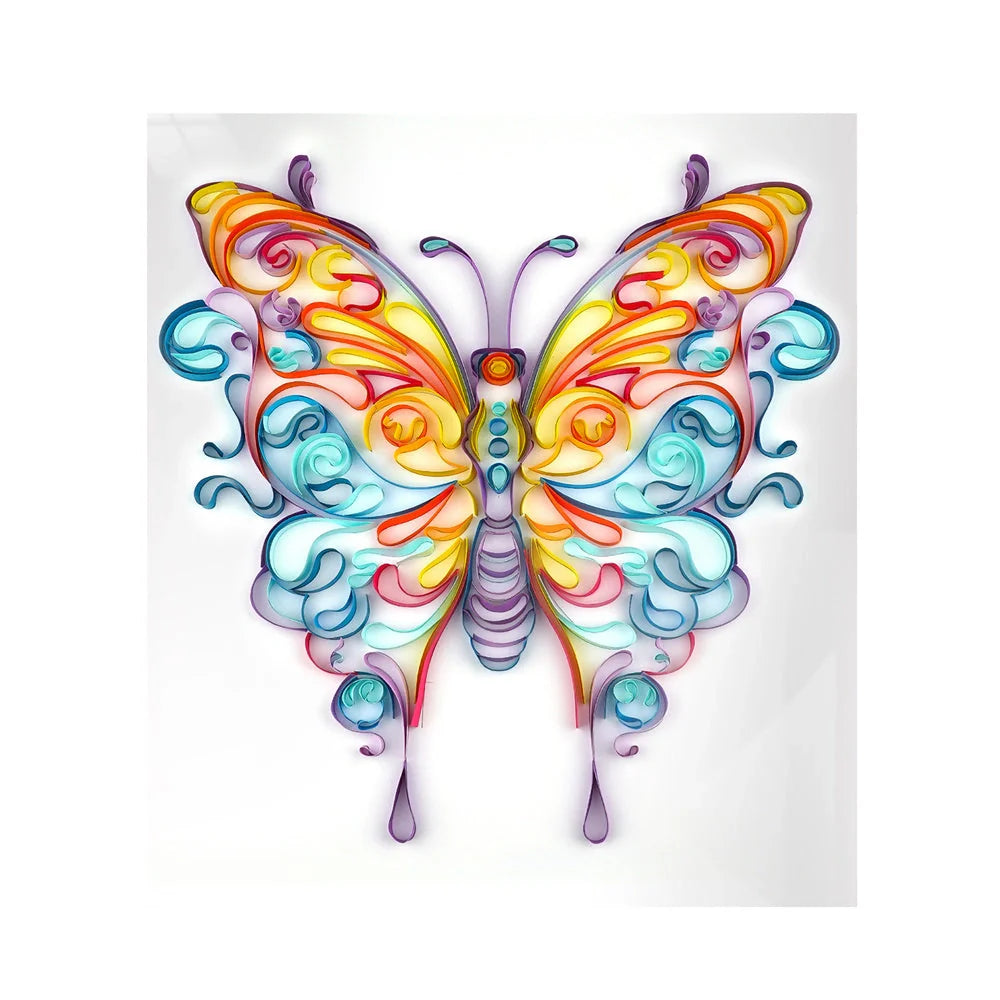 Handmade quilted paper painting craft kit with custom designs and tools included