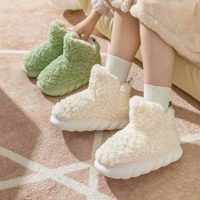 Cozy Wintertime Slippers with plush lining, waterproof heel, and variety of vibrant color options