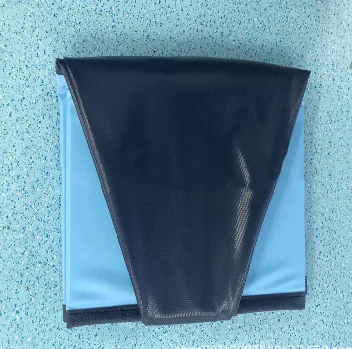 Durable foldable dog swimming pool made of sturdy PVC and plastic, featuring a non-slip bottom for safe play and bathing.
