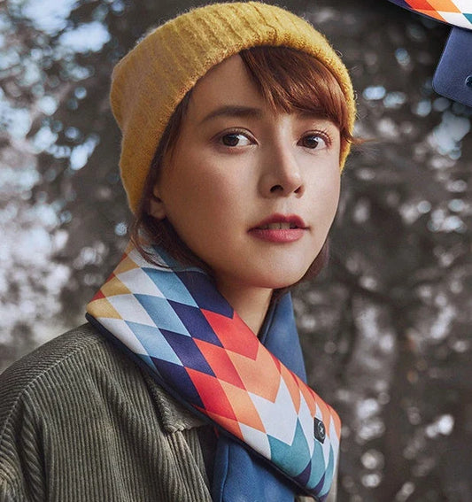 Electric Neck and Shoulder Warmer Scarf with USB Heating, Featuring Soft Cotton Construction and Adjustable Temperature Settings