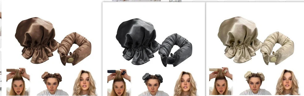 Heatless curl stick with cloth cover for safe overnight hair styling