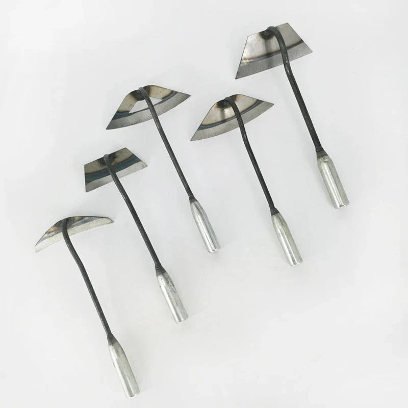 Premium manganese steel garden hoe with hollow design, versatile for weeding, soil preparation, and vegetable planting in the UK
