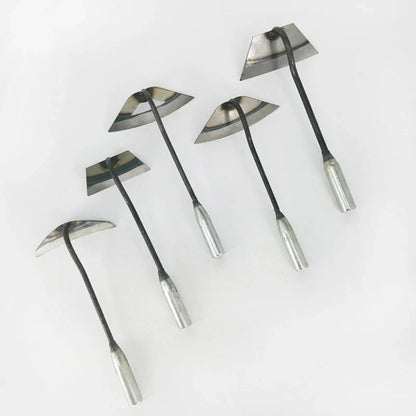 Premium manganese steel garden hoe with hollow design, versatile for weeding, soil preparation, and vegetable planting in the UK