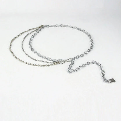 Adjustable alloy waist chain in golden and silver for summer hip hop punk styling