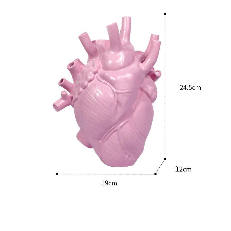 Nordic style heart-shaped dry vase for desktop decoration in various colours