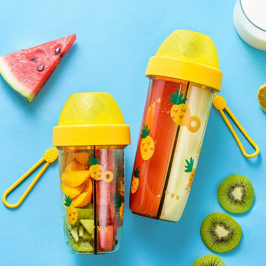 Double straw cup with leak-proof design in vibrant colors